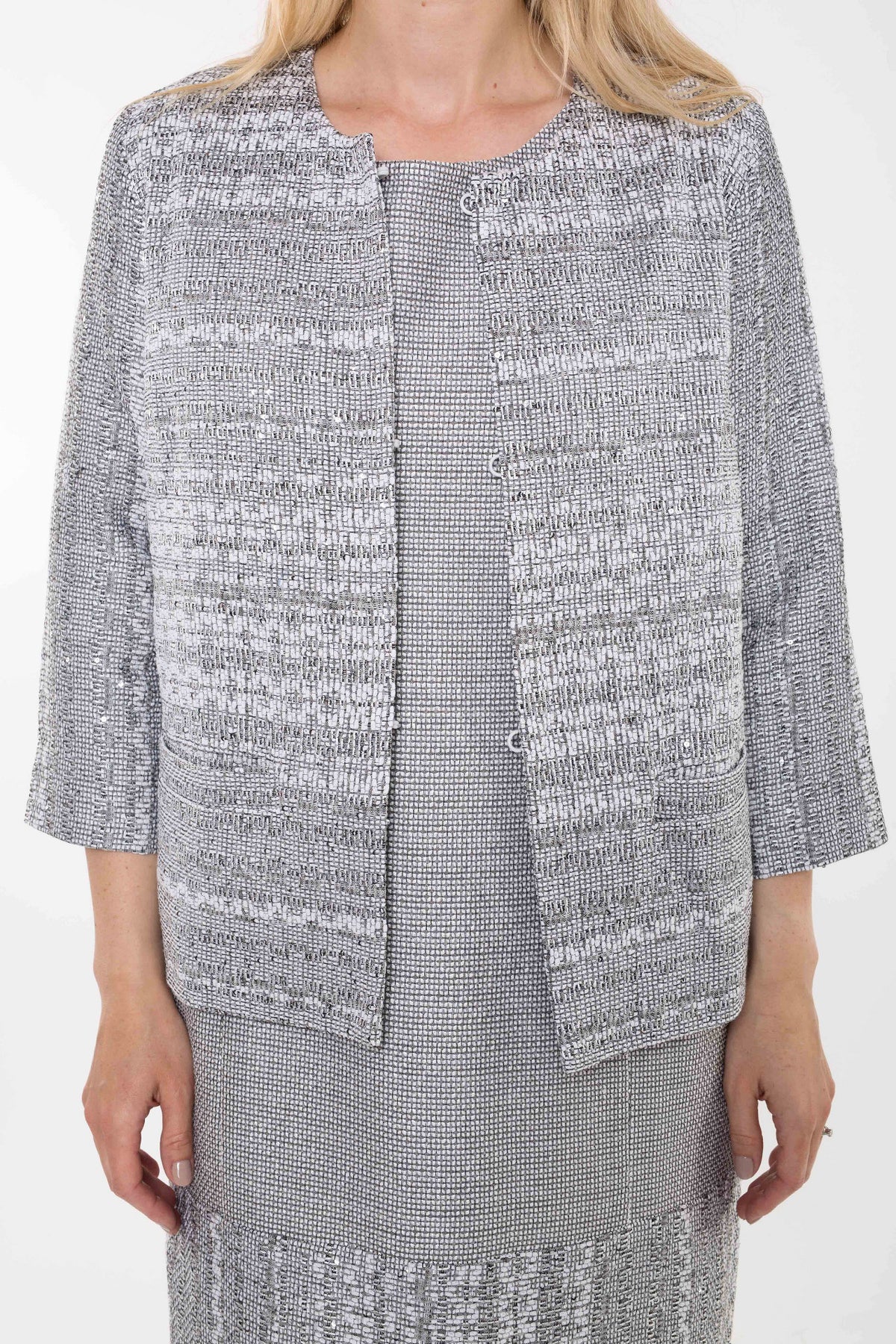 SEQUIN & JACQUARD JACKET