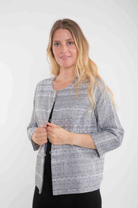 SEQUIN & JACQUARD JACKET