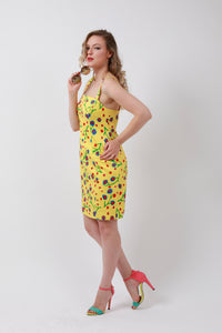 Flower Printed Dress Yellow
