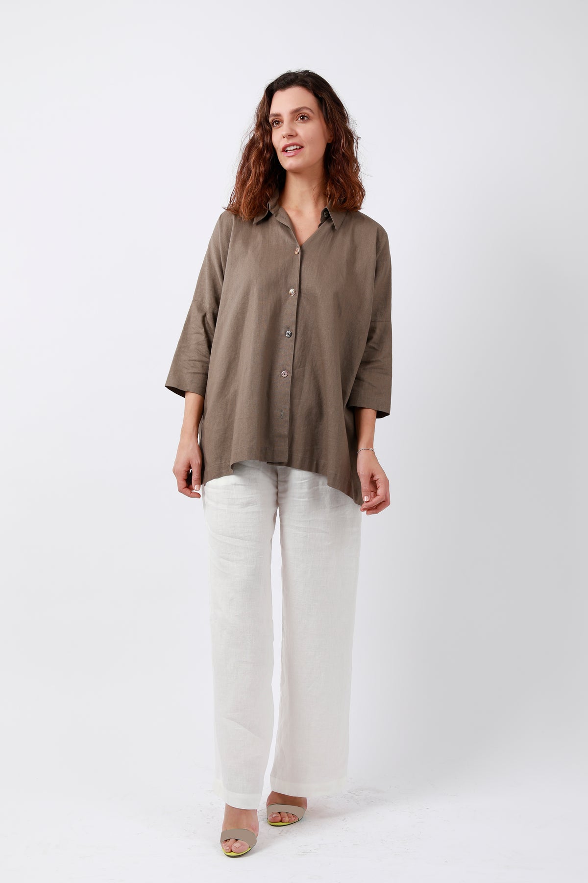 Organic Linen Shirt Collar