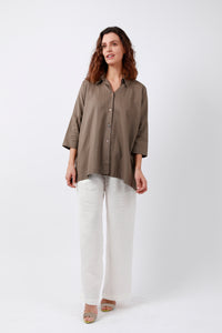 Organic Linen Shirt Collar