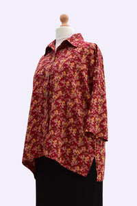 Spring Floral Red Shirt