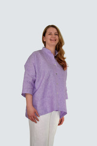 Liliac-blue Linen Shirt