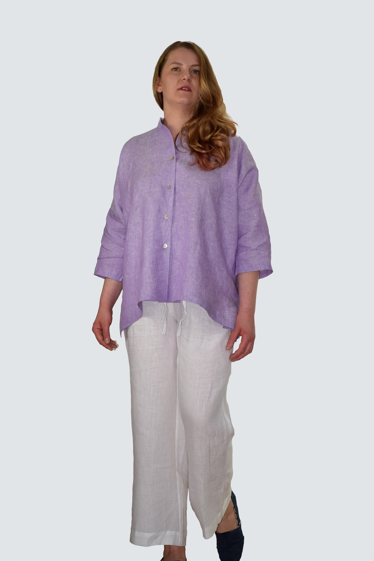 Liliac-blue Linen Shirt