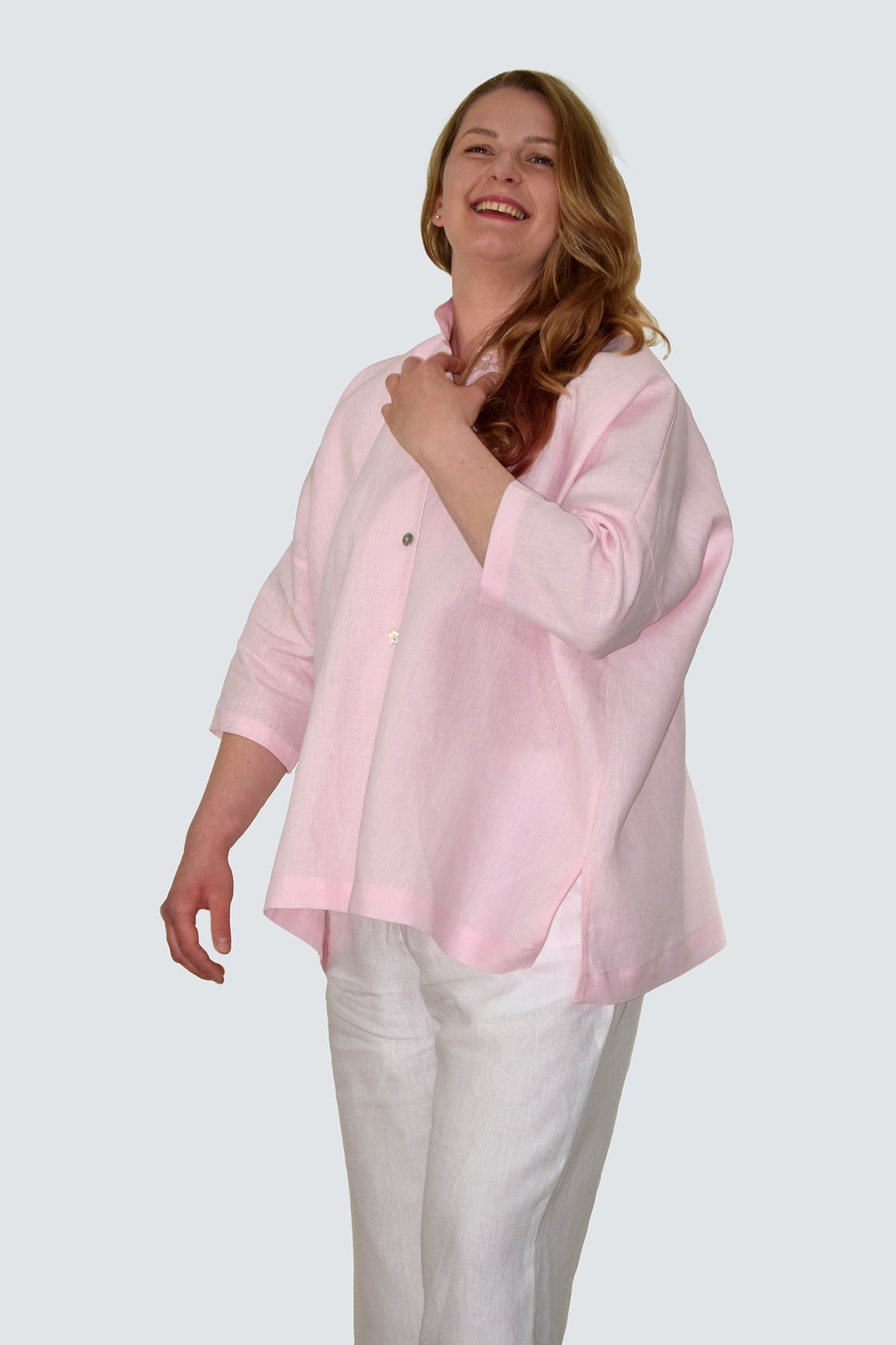 Pink Linen Shirt