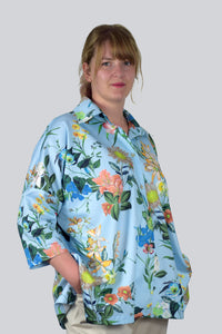 Sky Blue Cotton Satin