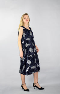 Printed Dark Ink Summer Dress