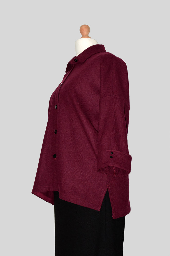 Red Wine Wool Shirt