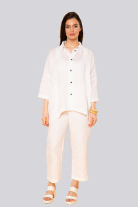 Pure White Linen Shirt