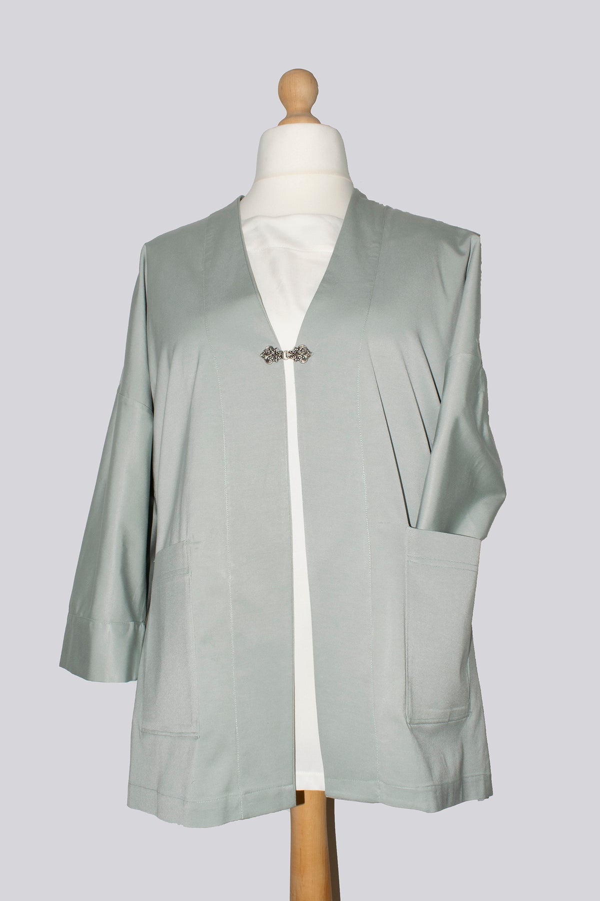 Light Aqua Grey Summer Jacket