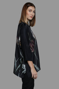 Tulip Printed Oversized Shirt