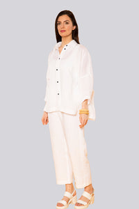 Pure White Linen Shirt