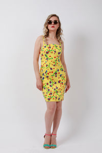 Flower Printed Dress Yellow
