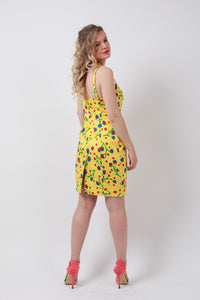 Flower Printed Dress Yellow