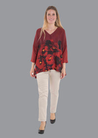 Summer Floral T Shape Top