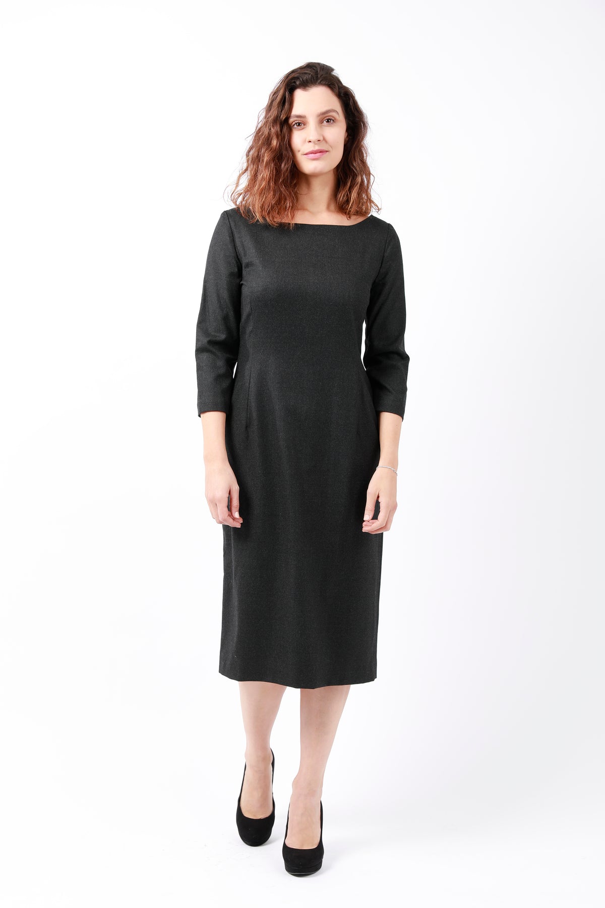 Wool Charcoal Dress