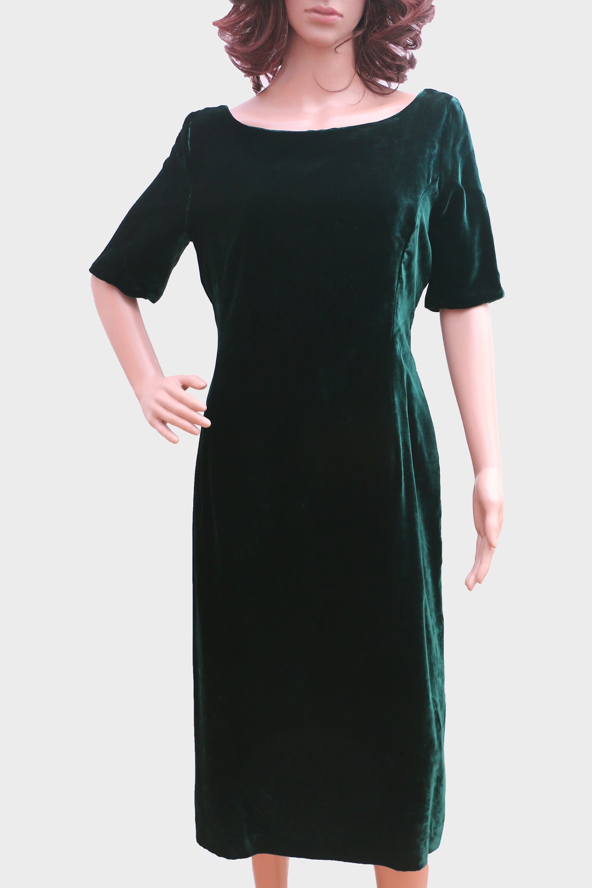 Emerald Velvet Dress