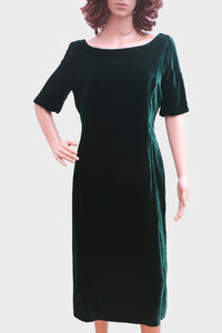 Emerald Velvet Dress