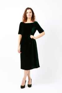 Emerald Velvet Dress
