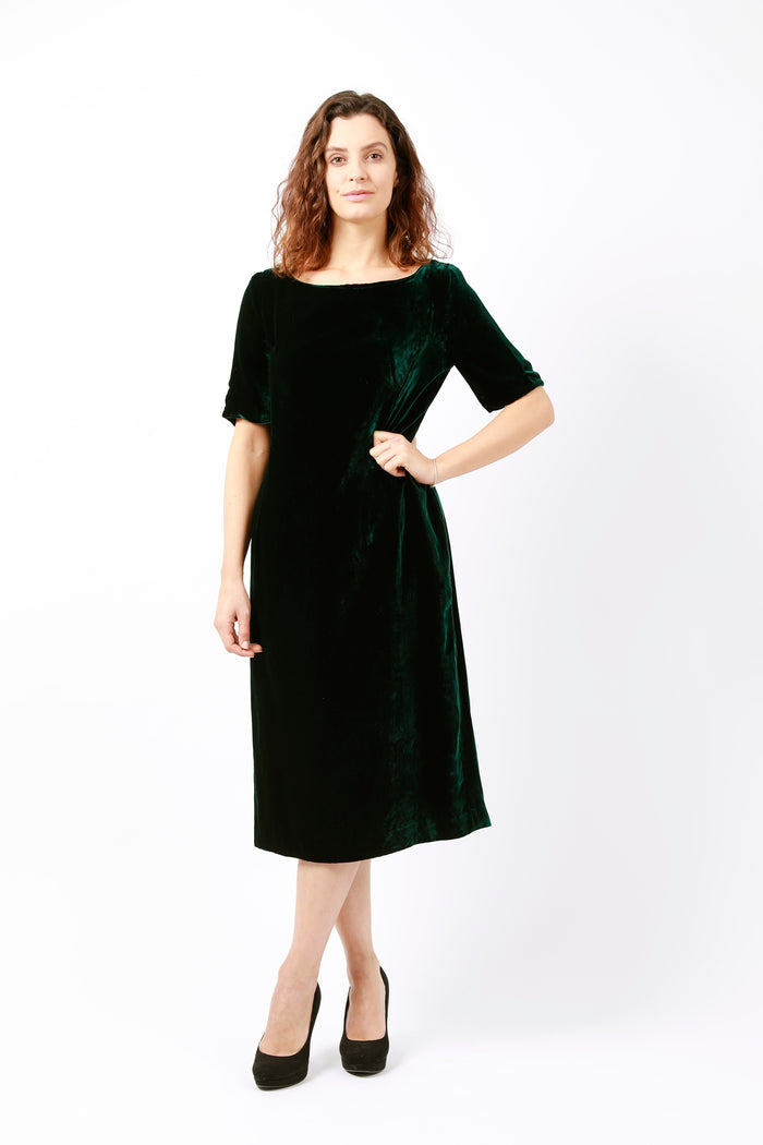 Emerald Velvet Dress