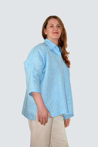 Blush Blue Linen Shirt