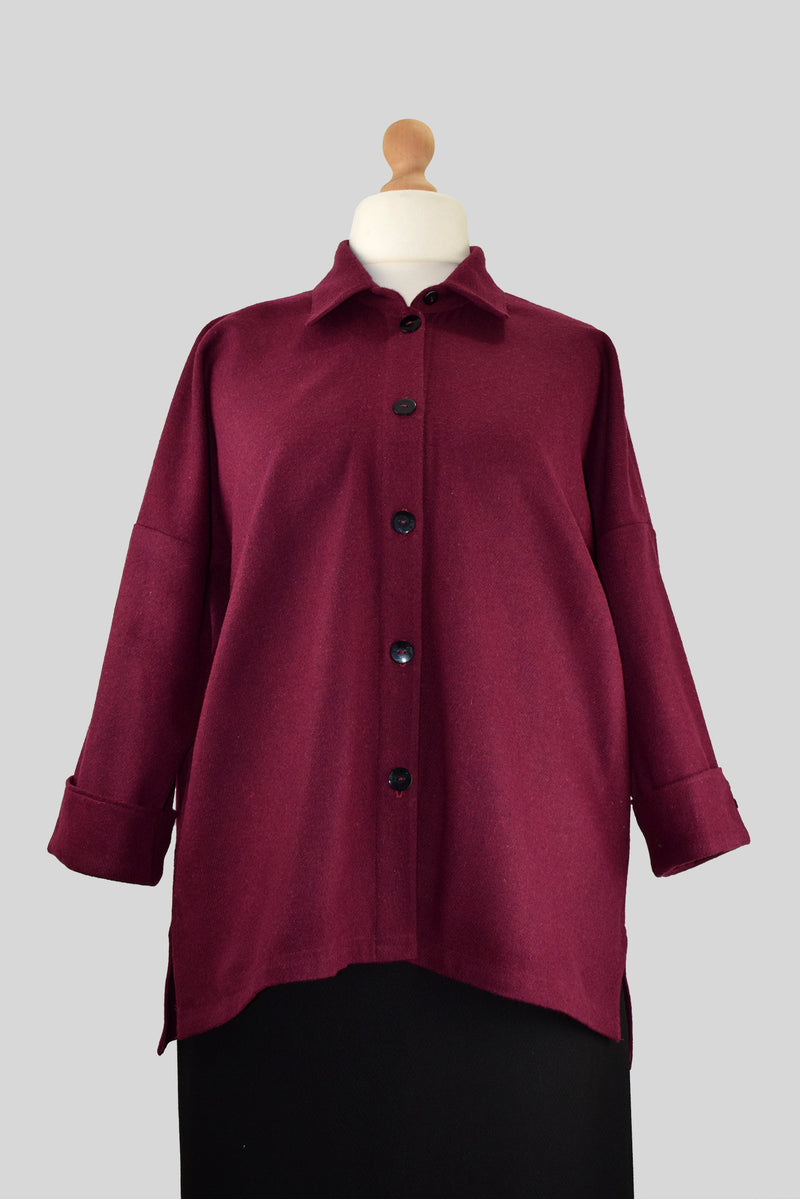 Red Wine Wool Shirt