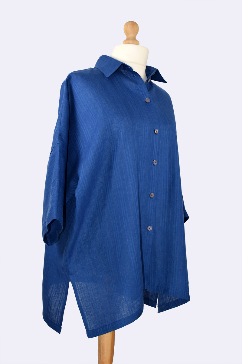 Royal Blue Linen shirt