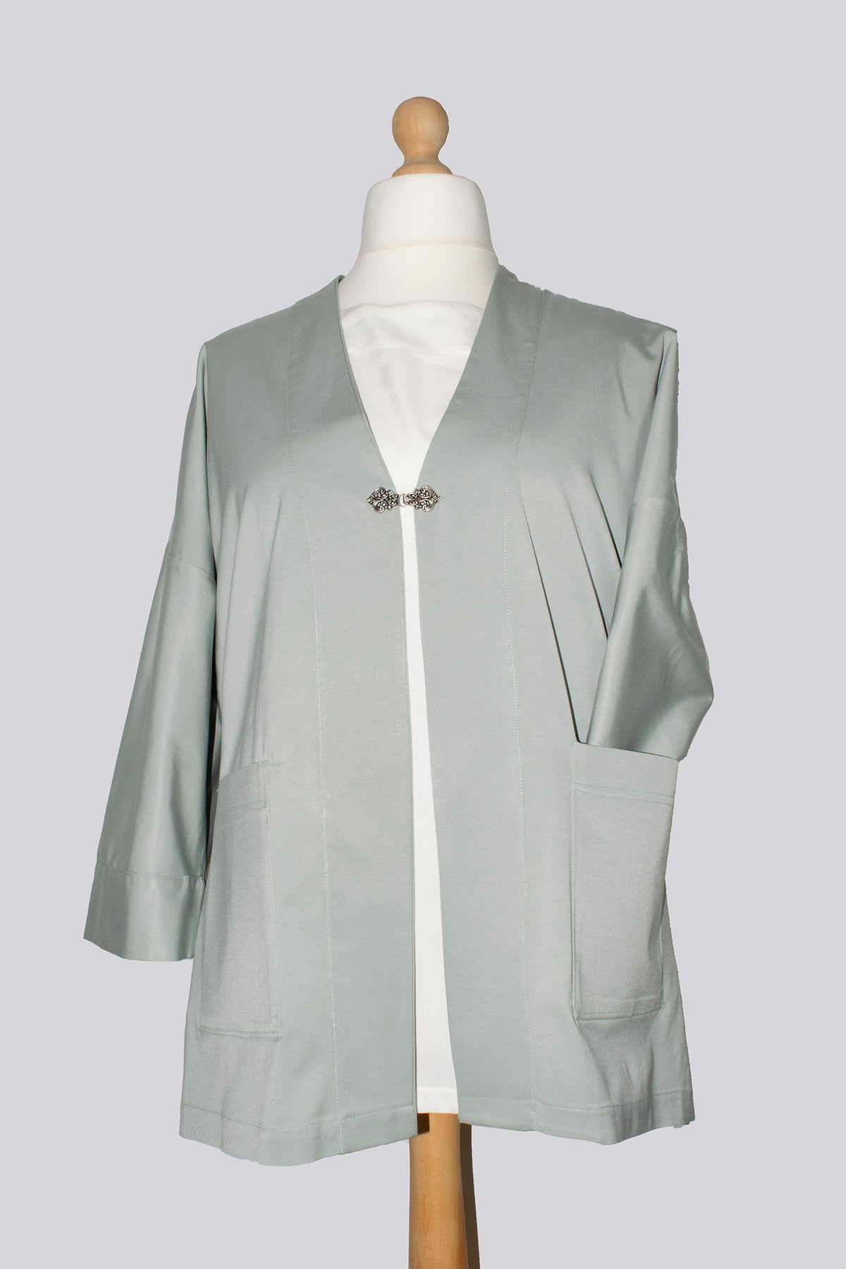 Light Aqua Grey Summer Jacket
